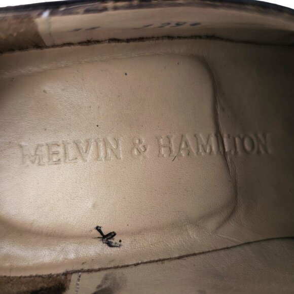 Melvin and Hamilton Mens 6D / 38EU Dark Brown Leather Dress Shoes Cap-toe Oxford - Picture 12 of 14